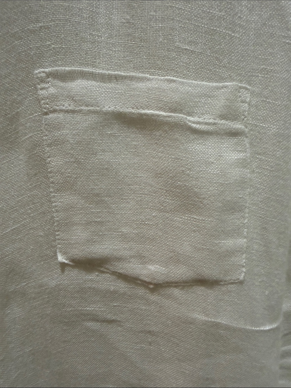 Stark White Button-Front Linen Blouse - Picture 3 of 12
